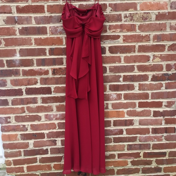 Betsy & Adam Dress Prom Bridesmaid 8P Red - Picture 3 of 4